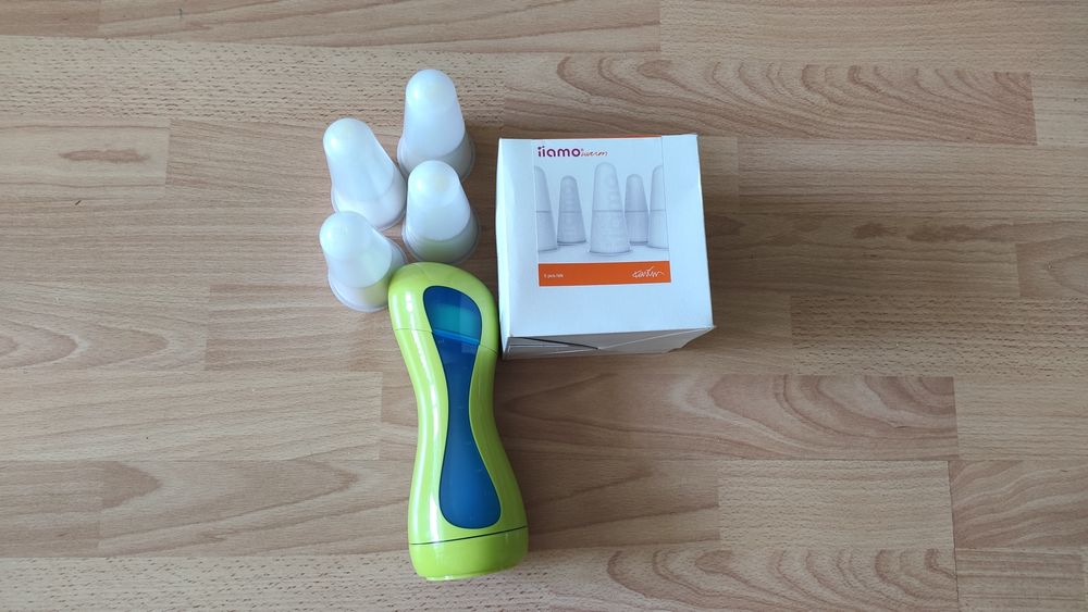 Бутилка с нагревателна камера  iiamo go -Зелено