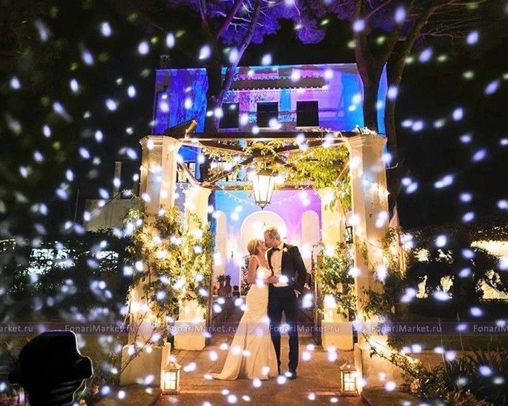 Новогодний Led Laser(Лазер) проектор падающего снега