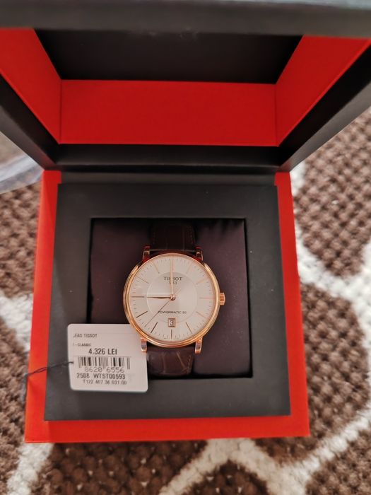 Ceas Tissot Barbati Powermatic 80 Swiss Made, Nou, Automat, Cutie