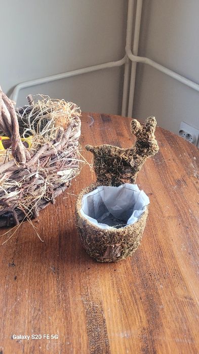 Дървена стенна декоративна фигура Мария и младенец