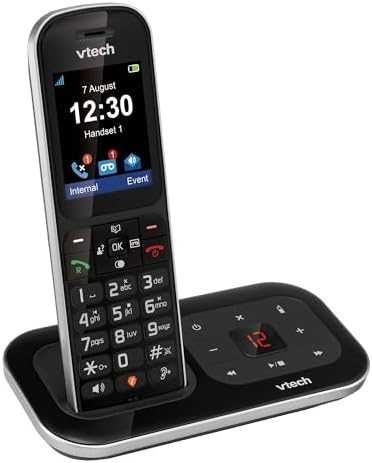 Нов VTech Телефон с Цветен Дисплей и Секретар Блокиране на Обаждания Усилване на Звука