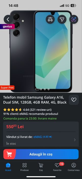 Vand Samsung Galaxy A16 nou