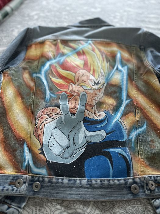 Geaca denim Custom Levi’s Vegeta 1/1 - Dragon Ball - marime M