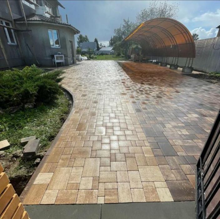 Укладка брусчатки