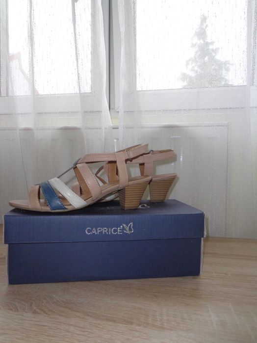 sandale bej albastru