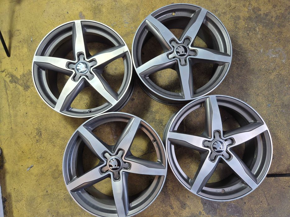 4 Jante Aliaj 5x112 17'' Skoda Octavia Superb Karoq Kodiaq Yeti 7.5J ET 37 !
