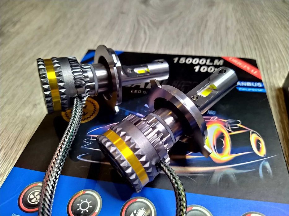 Set Becuri LED H4 Canbus 100W/15000LM 6000K-6500k / 9-30V CSP