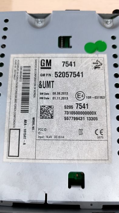 Cobalt zavod magnitofon aux, ramkasi bilan BLUETOOTH YOQ