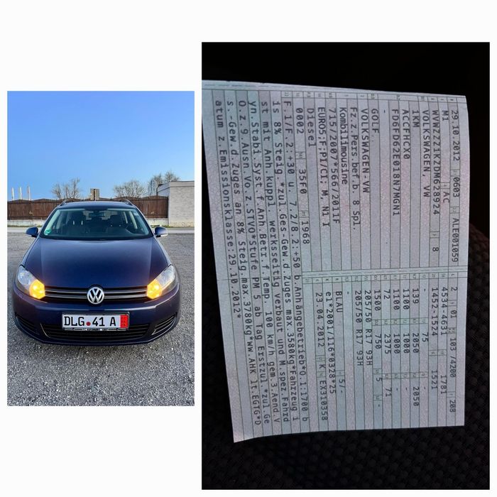 VW Golf6 automat,2.0disel,140cp,an 2012,euro5