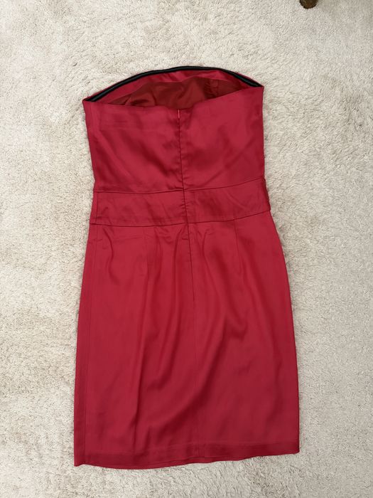 Рокли Guess Marciano - бандажна рипс, черна червена, мини миди