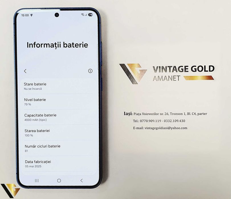 SAMSUNG S25, 128 GB Vintage Gold Iasi
