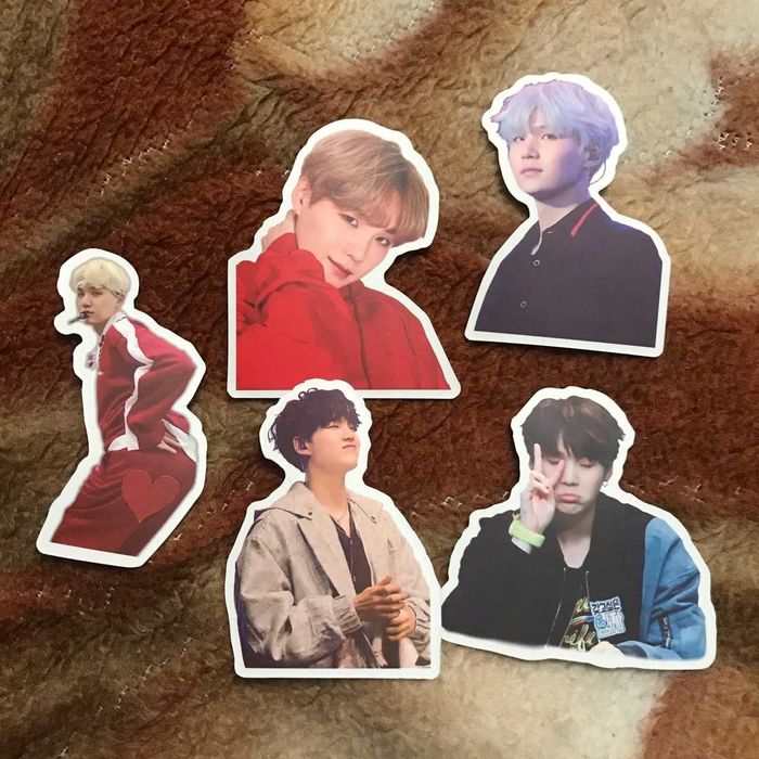 Шикарные наклейки для тетрадей с BTS