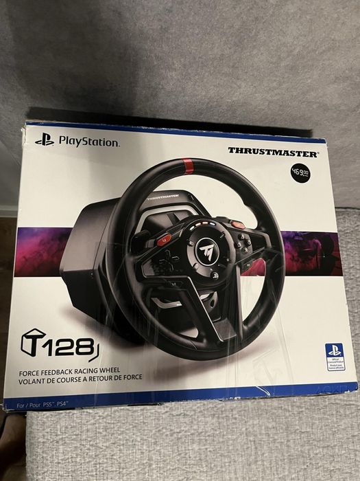 Thrustmaster T-128 гейминг волан, черен, за PlayStation 5, PlayStation 4, PC