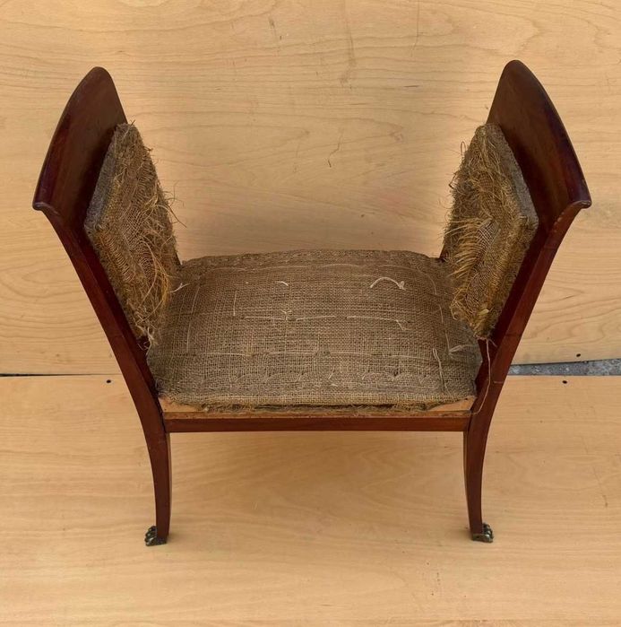 Taburet / băncuță vintage lemn masiv – stil Empire