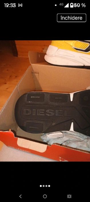 Adidași Diesel S-Serendipity Sport Galben/Negru – Originali, Model Deosebit