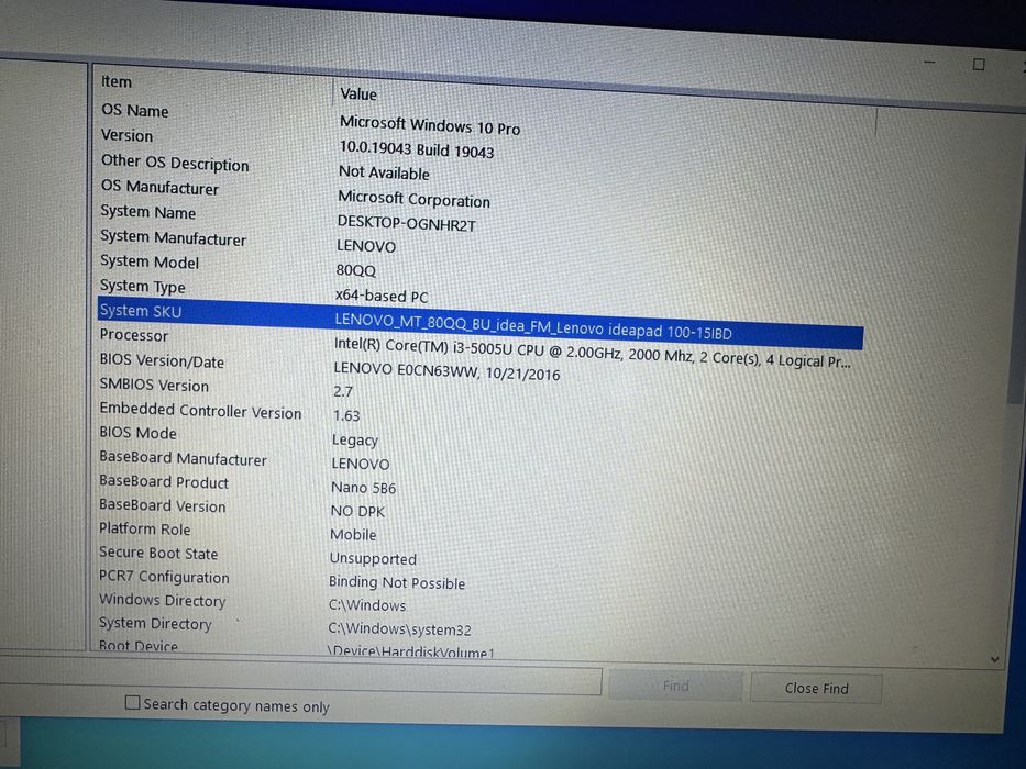 Laptop Lenovo Ideapad