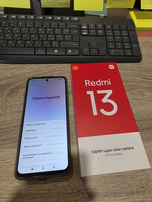 Продавам Xiaomi Redmi 13, като нов, 108mp Camera