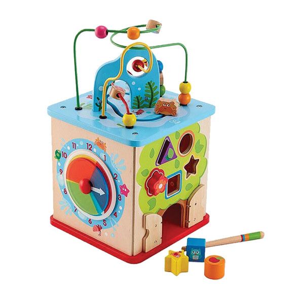 HAPE Мултифункционален дървен куб с активности