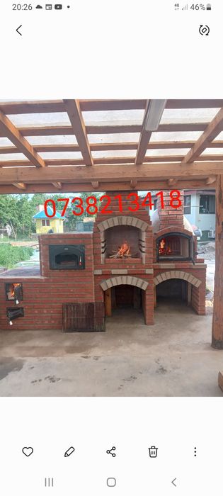 Grătare rustic din cărămidă