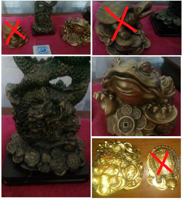 Китайские сувениры : лягушка и  дракон.