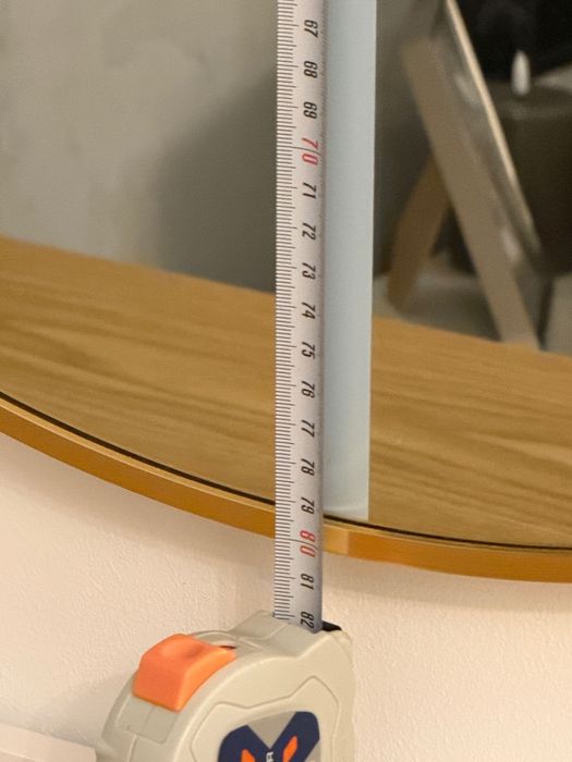 Oglindă rotundă diametru 80cm cu ramă metalica