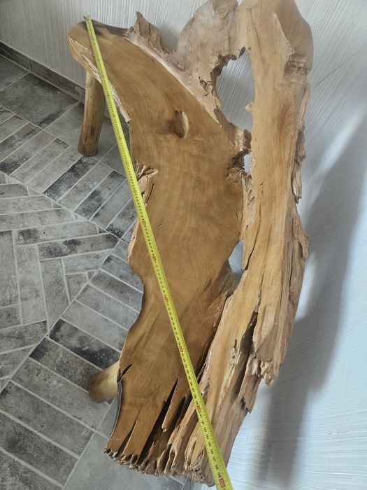 Bancă artizanală din lemn masiv exotic – unicat, proveniență Indonezia – 150 cm
