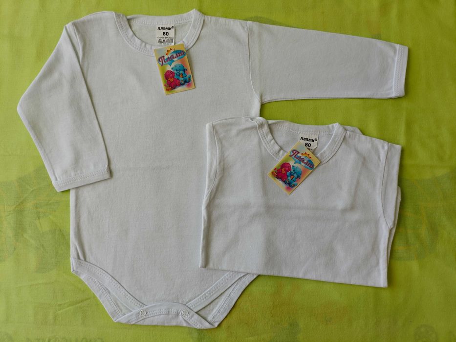 Нови бебешки бодита с дълъг ръкав, размер 80, 92 и 98