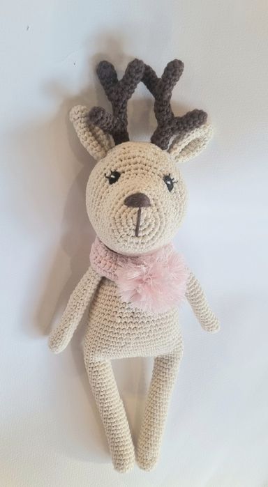 Коледна плетена играчка - еленче