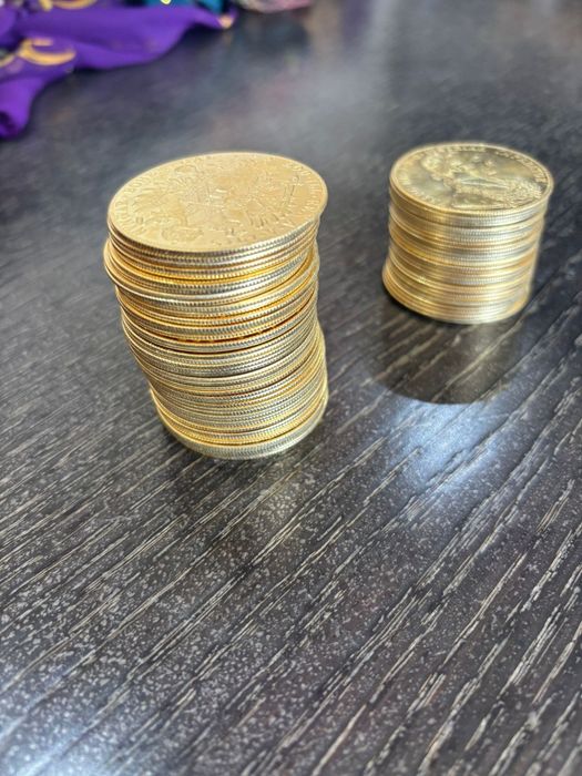 Vând monede placate cu aur de 24k Frank Iosif 4 ducat 1915 1la1