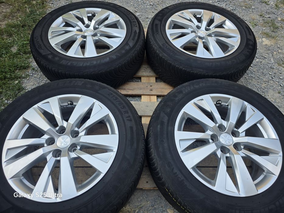 Лети джанти 17ки 5х108 Peugeot + зимни гуми 215/65/17 Michelin