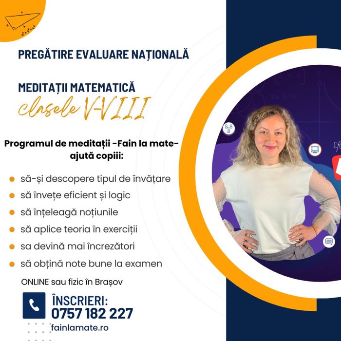 Meditatii matematica pregatire Brasov 5-8 Evaluare Nation FAIN LA MATE