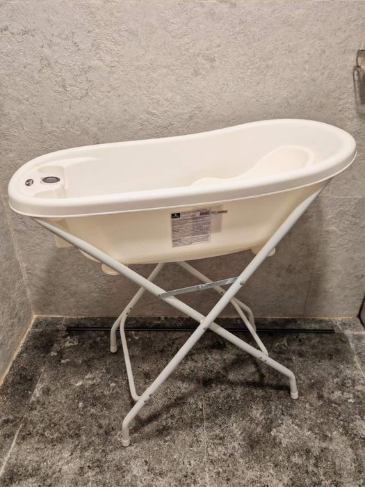 Вана с оттичане, подложка и стойка Lorelli - 88 cm, бяла