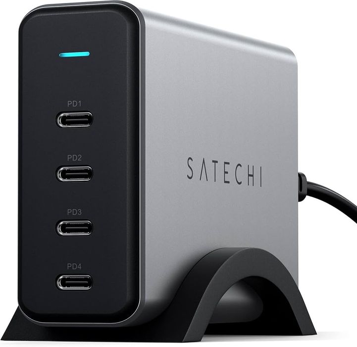 Зарядно Satechi 165W, 4-PORT PD, Технология Gallium Nitride