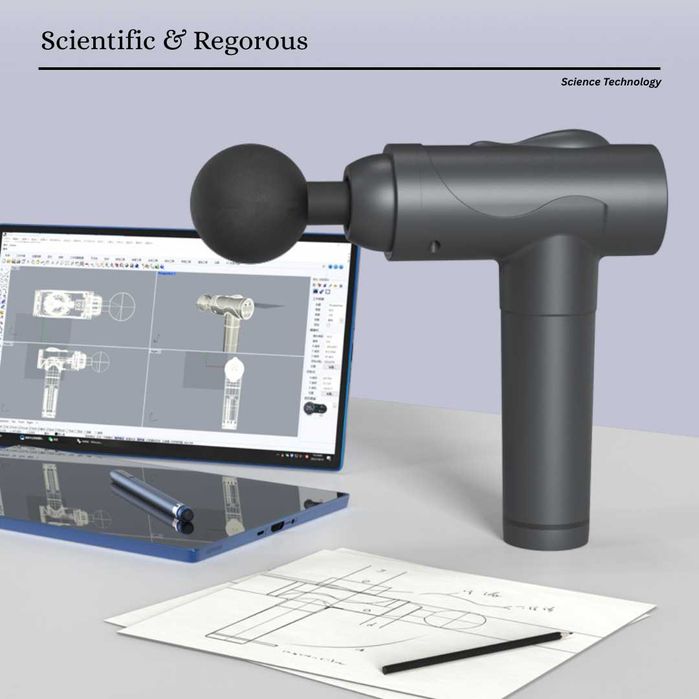 Масажен Пистолет за Дълбокотъканен Масаж 2000mAh Батерия 8 Часа Работа