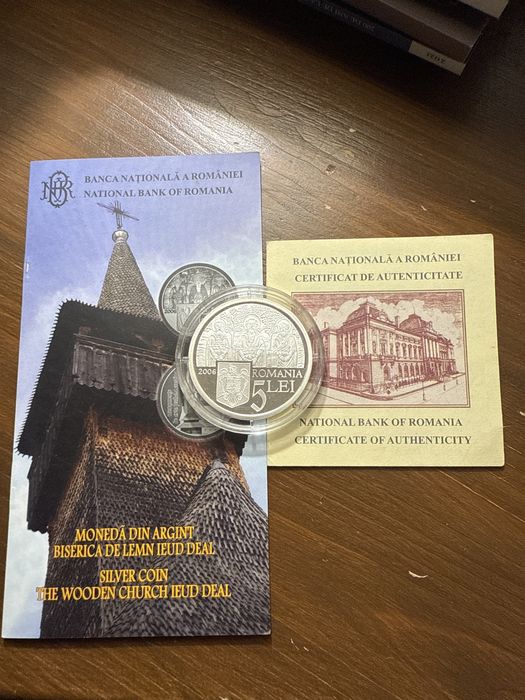 MONEDA BNR Biserica de lemn de la Ieud 5 lei 2006