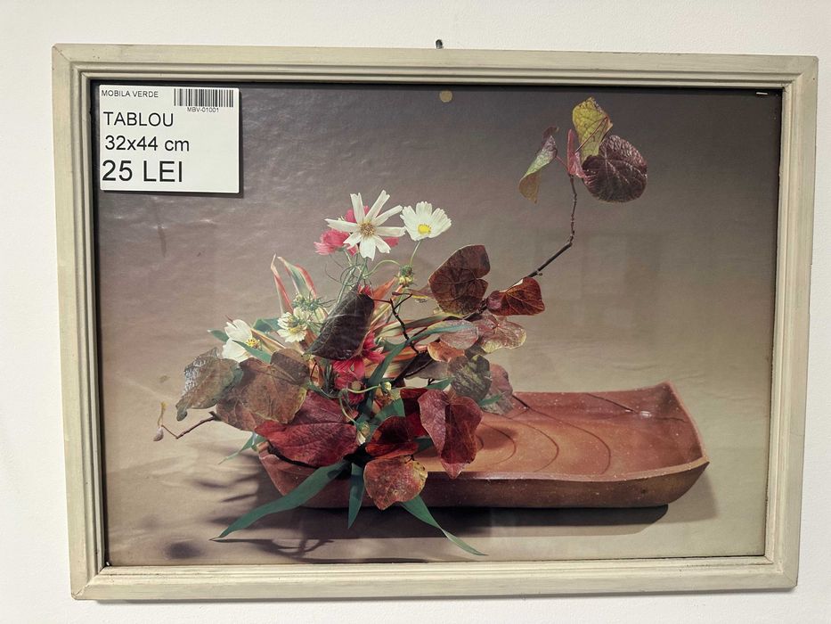 6 buc Rama Foto peisaje si flori; Tablou cu rama de lemn