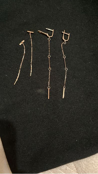 Золотые сережки висячие