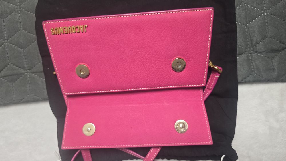 Jaquemus Chiquito small,pink,suede,ca noua,cu saculet,purtata 1 data