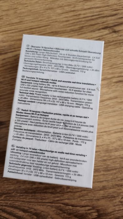 Traducator Translator Vocal Renkforce T6 70 Limbi EFi Posibil Defect