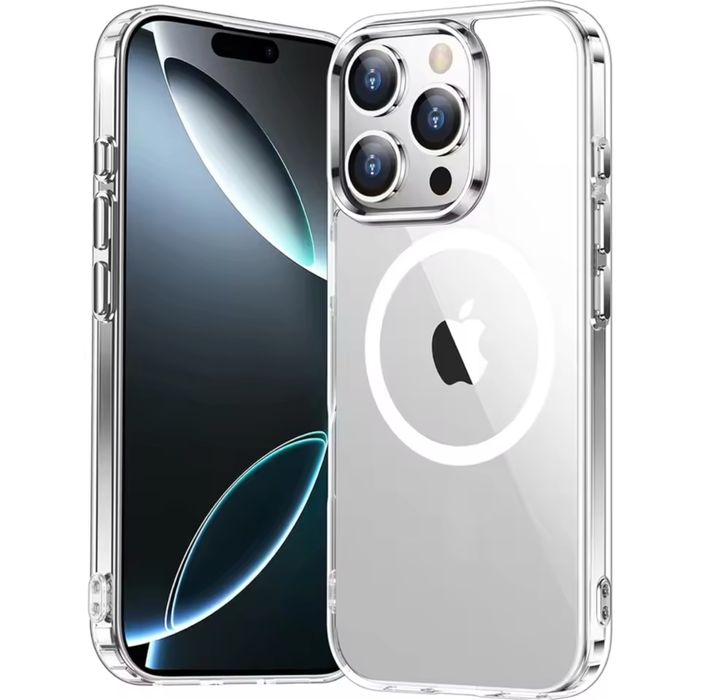 Iphone 14/15/16E/16/17/18/PRO/MAX/PLUS Husa Magsafe Clear Magnetic Inside
