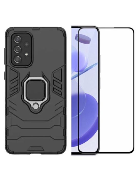 Samsung A25/A15/A05/A05S/A16 Husa Anti Soc Inel Metalic +Folie Sticla