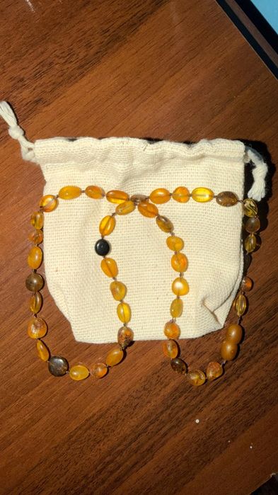 Бусы натуральный янтарь