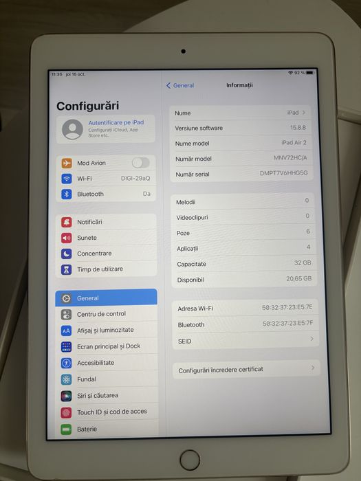 iPad Air 2 Wi-Fi 32 GB Gold