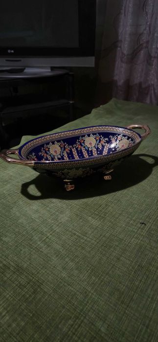 Коллекционный фарфоровый сервировочный набор СССР, кобальт