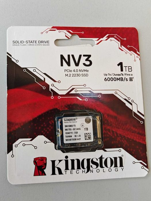 SSD 1TB Kingston NV3 PCI-Express 4.0 x4, M.2 2230, SNV3SM3/1T0