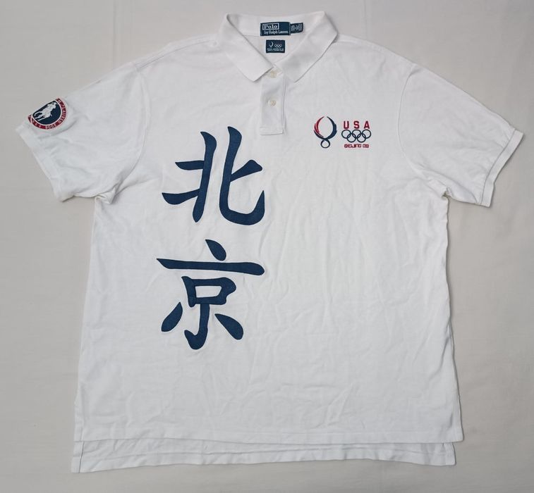 POLO Ralph Lauren USA Beijing 2008 Olympic Team Polo Shirt оригинална тениска 2XL памучна поло фланелка САЩ