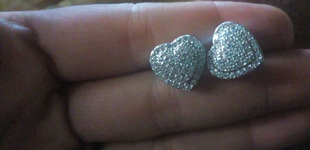 Superbi cercei de efect in forma de inima perla, zirconii - 4 modele