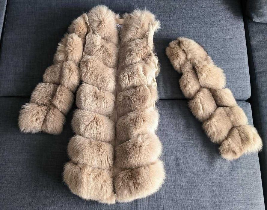 Haina blana naturala vulpe