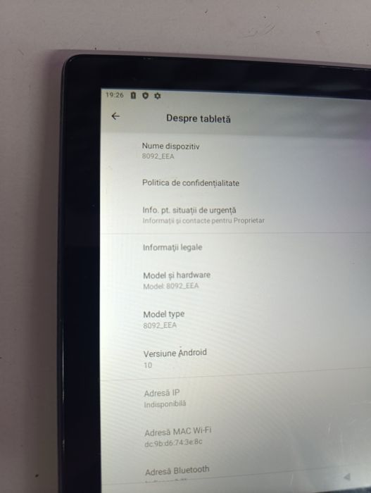 Tableta 10 inch firma A1 tcl cu android 10 și 32gb intern 2gb ram