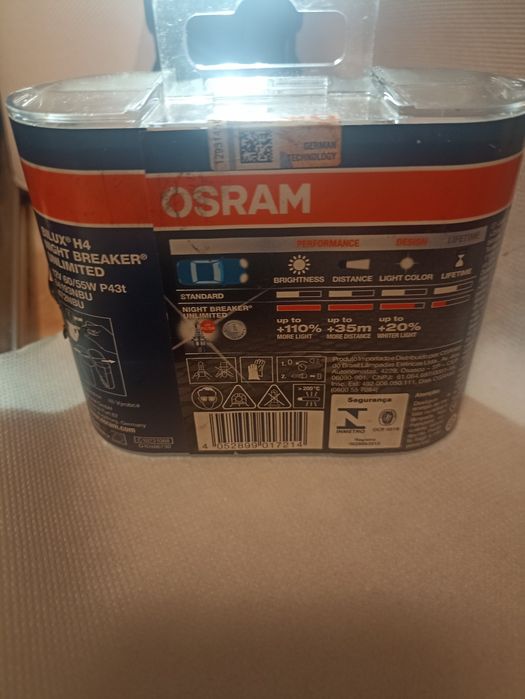 Becuri H 4 Osram cu vizibilitate ridicată pe timp de noapte